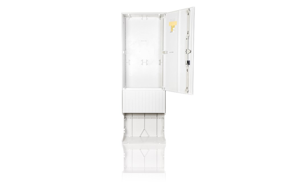 1St. F-Tronic ZSA172 Leersäule ZSA172, 2-feldrig, H=1710mm, mit Montageplatte 7160219