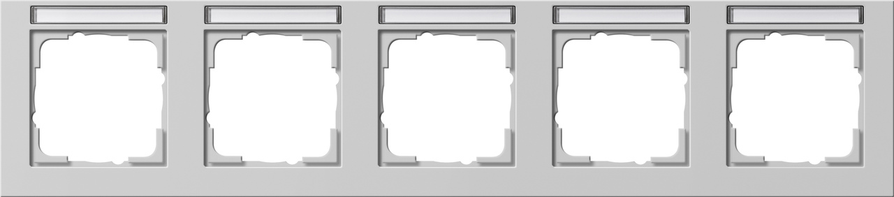 1St. Gira 109537 Abdeckrahmen 5f waager. BSF Gira E2 Grau m