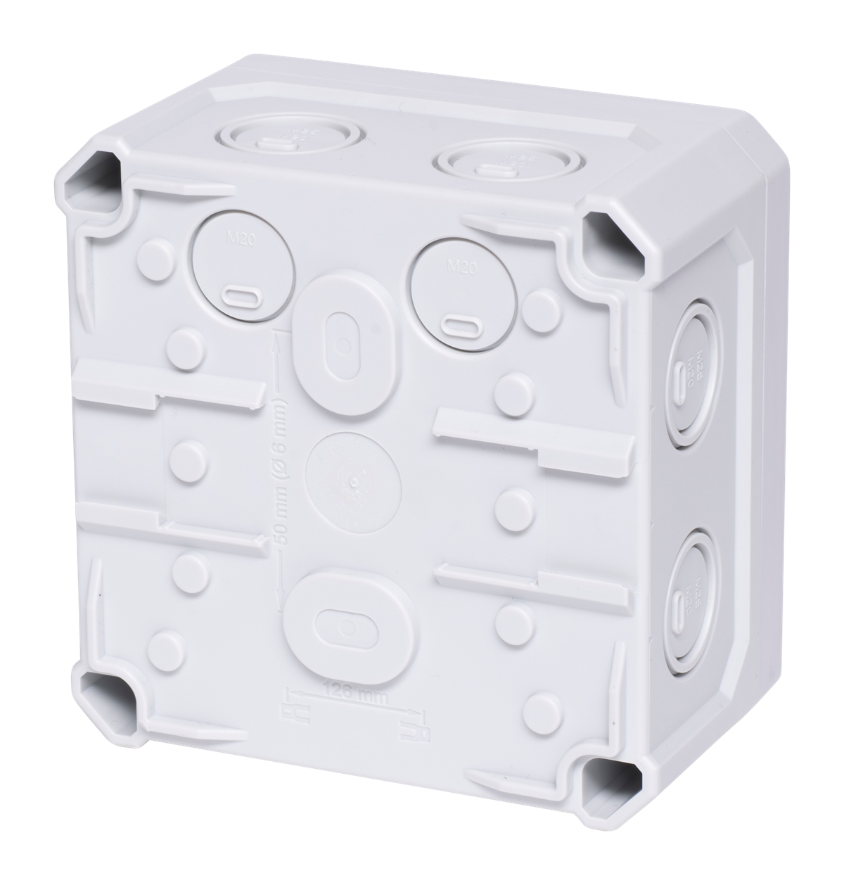 1St. F-Tronic NFK11gr FR-Abzweigkasten 110x110x67mm, Ausbrechöffnungen IP66, PS, grau, NFK11gr 7340191