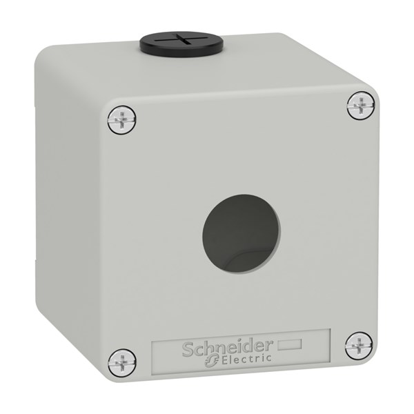 1St. Schneider Electric XAPD1501 Leergehäuse XAP, Metall, grau, für 1x22mm, 80x80x77, M20