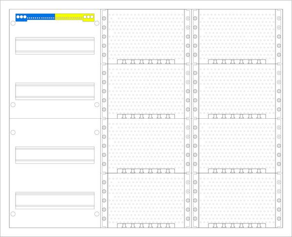 1St. F-Tronic FV3-4-M2 AP Medienverteiler FV3-4-M2, 3-feldrig, 4r, mit MVAP1 7110175