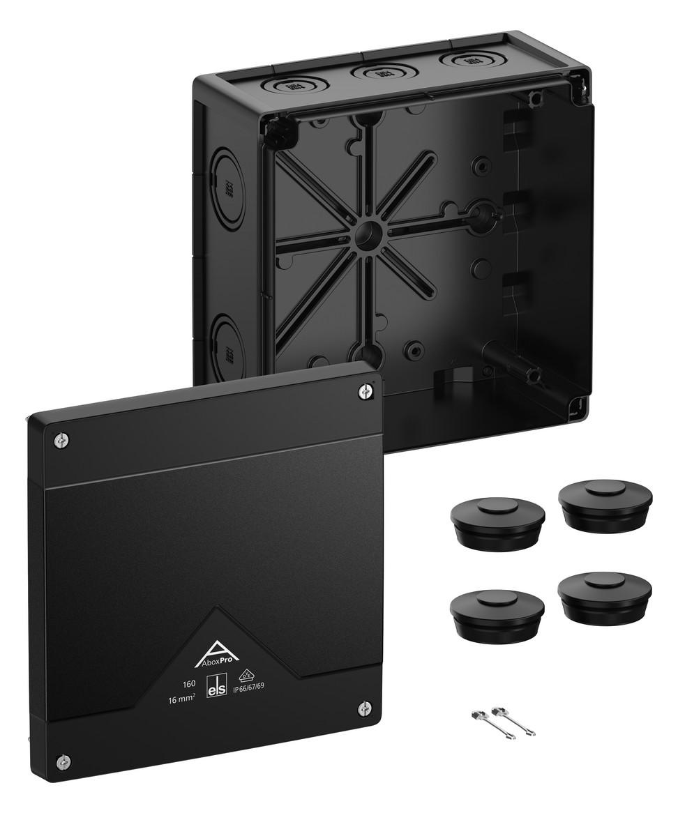 1St. Spelsberg Abox Pro 160-L/sw Abzweigkasten, Schutzart IP66/IP67/IP69
