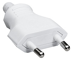 1St. Bachmann 900.011 Euroflachstecker weiß Schraubanschluss