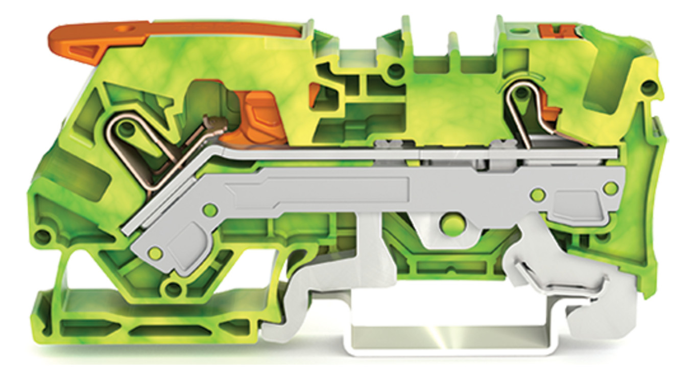 100St. Wago 2106-5207 2-Leiter-Schutzleiterklemme mit Hebel