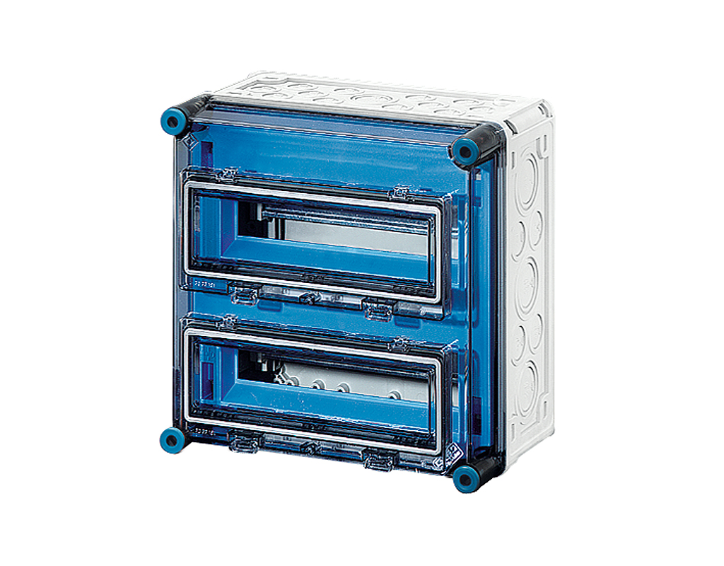 1St. Hensel Mi 1222 Mi-Automatengehäuse, 24 Teilungseinheiten, mit 2 Klappdeckeln 2000603 Mi1222