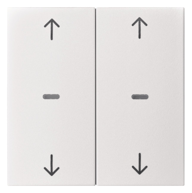 1St. Berker 80961399 Abdeckung für Tastsensor-Modul 2fach mit Pfeil-Symbol S.1/B.x polarweiß matt