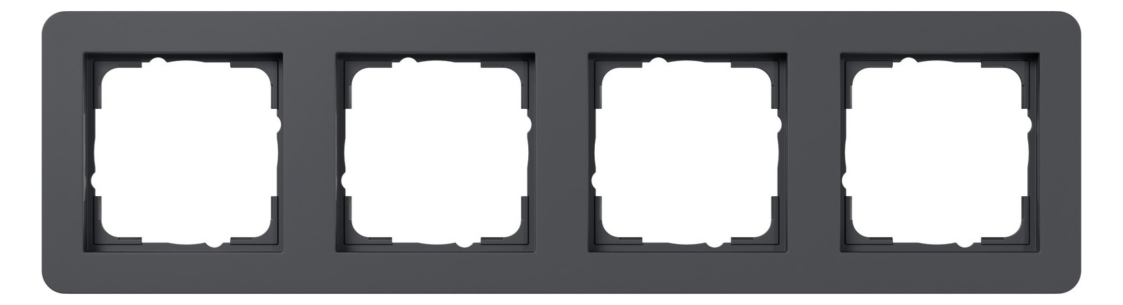 1St. Gira 0214152 Abdeckrahmen 4f Gira E1 Anthrazit