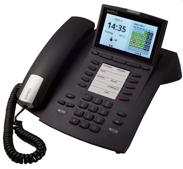 1St. AGFEO ST 45 IP schwarz Systemtelefon für Anlagen mit ASIP Proto