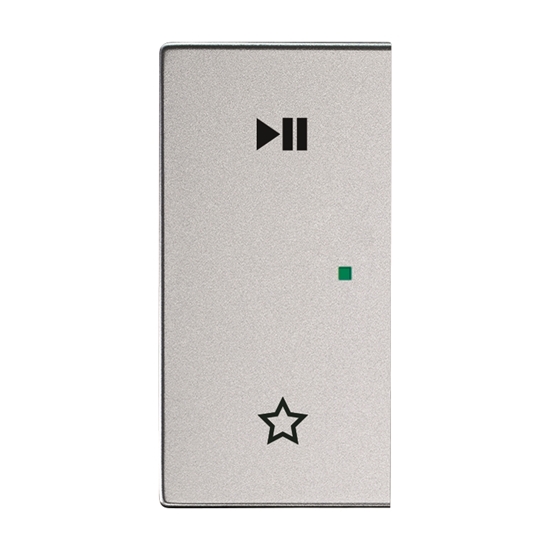 1St. Busch-Jaeger 6237-21-83 Wippe, 2-fach links, mit Symbol Play/Pause Busch-free@home alusilber