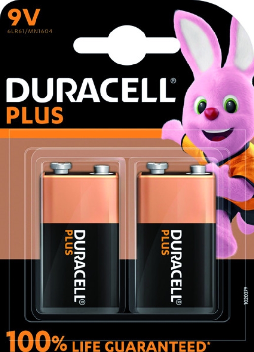 1St. Duracell MN1604 PLUS B2 Batterie 9V 2er-Blister