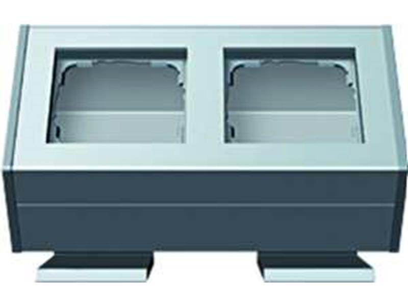 1St. Gira 119226 Profil 2fach Befestigungswinkel Profil 55 Aluminium