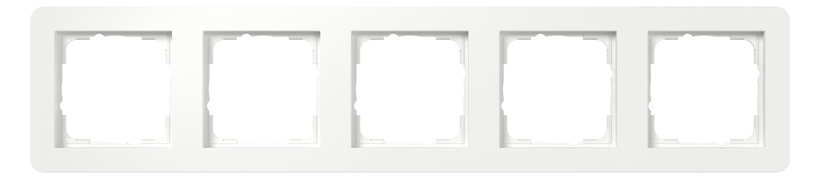 1St. Gira 0215151 Abdeckrahmen 5f Gira E1 Reinweiß m