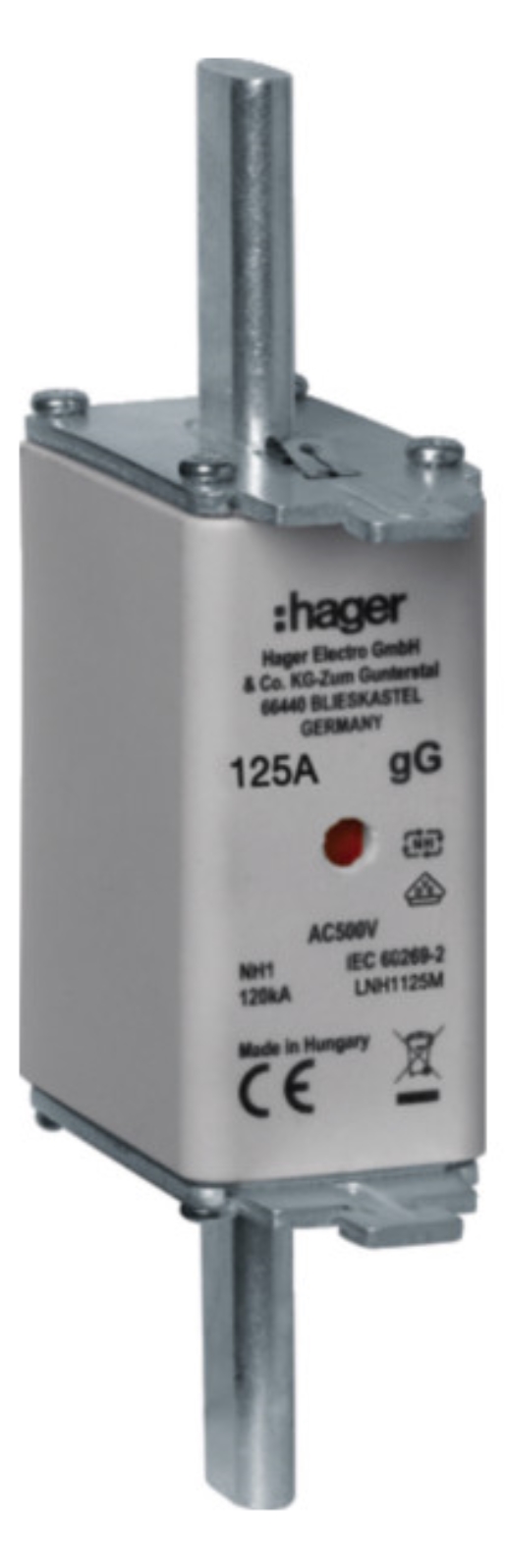 1St. Hager LNH1125M NH-Sicherung NH1C gG 500V 125A