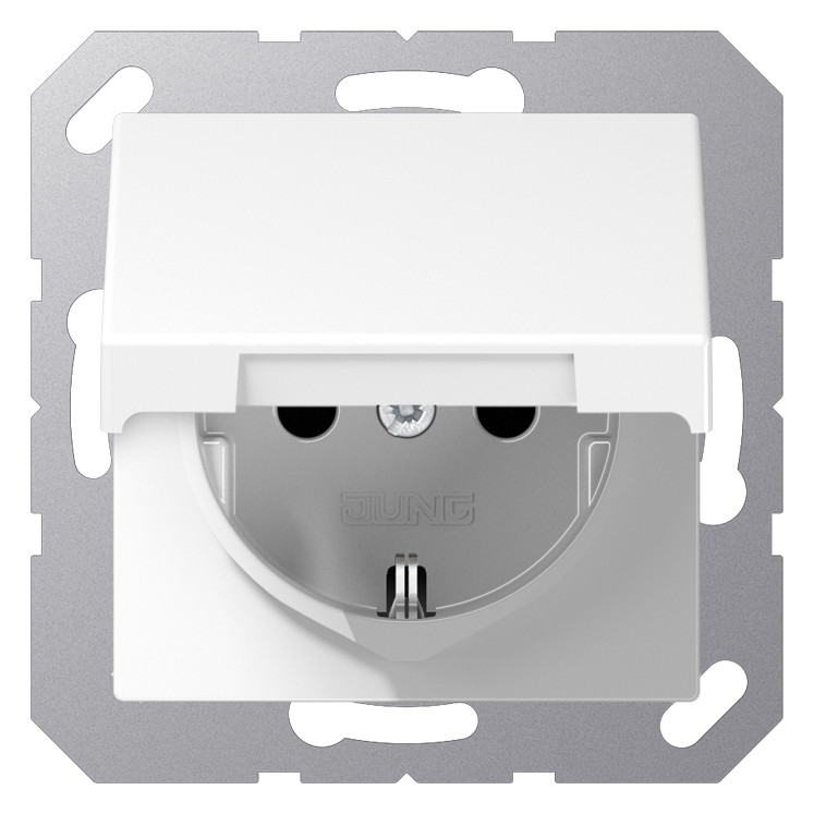 1St. Jung A1520BFKIKLWW SCHUKO Steckdose mit Klappdeckel KI 1St. Jung A1520BFKIKLWW SCHUKO Steckdose mit Klappdeckel KI