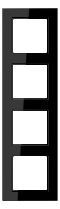 1St. Jung A5584BFSW Rahmen 4fach bruchsicher für waagerechte und senkrechte Kombination A 5584 BF SW