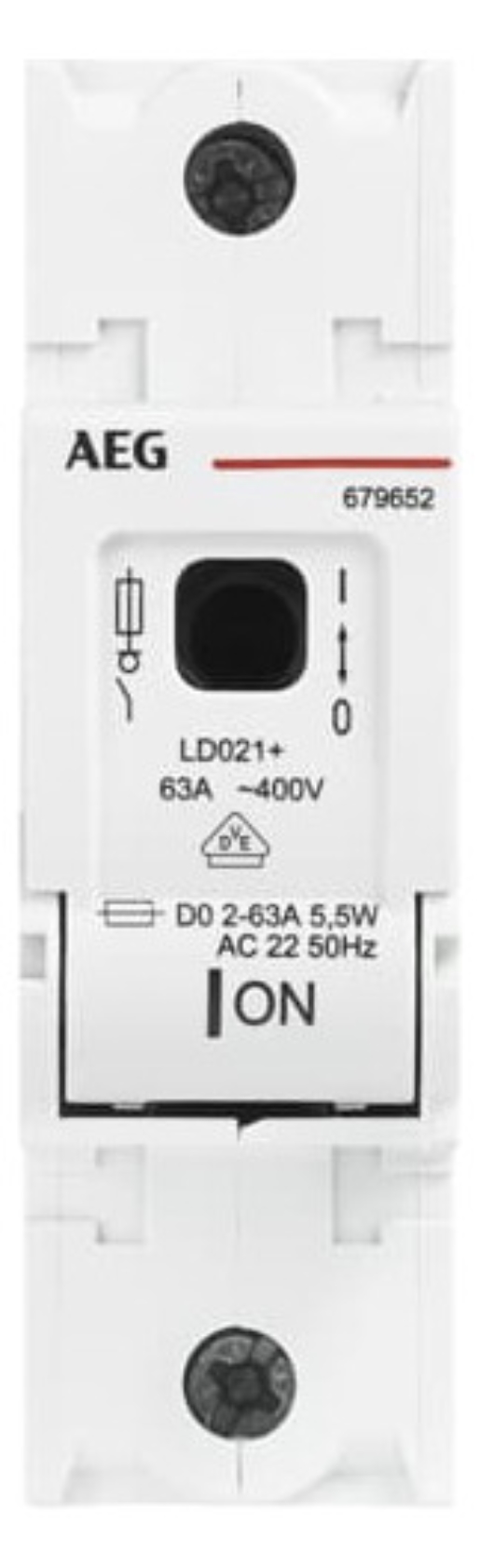 3St. AEG LD021+ Sich.-Lasttrennschalter D02 1 polig , 63A Alt-GE: 544332 2CDE101005R1905