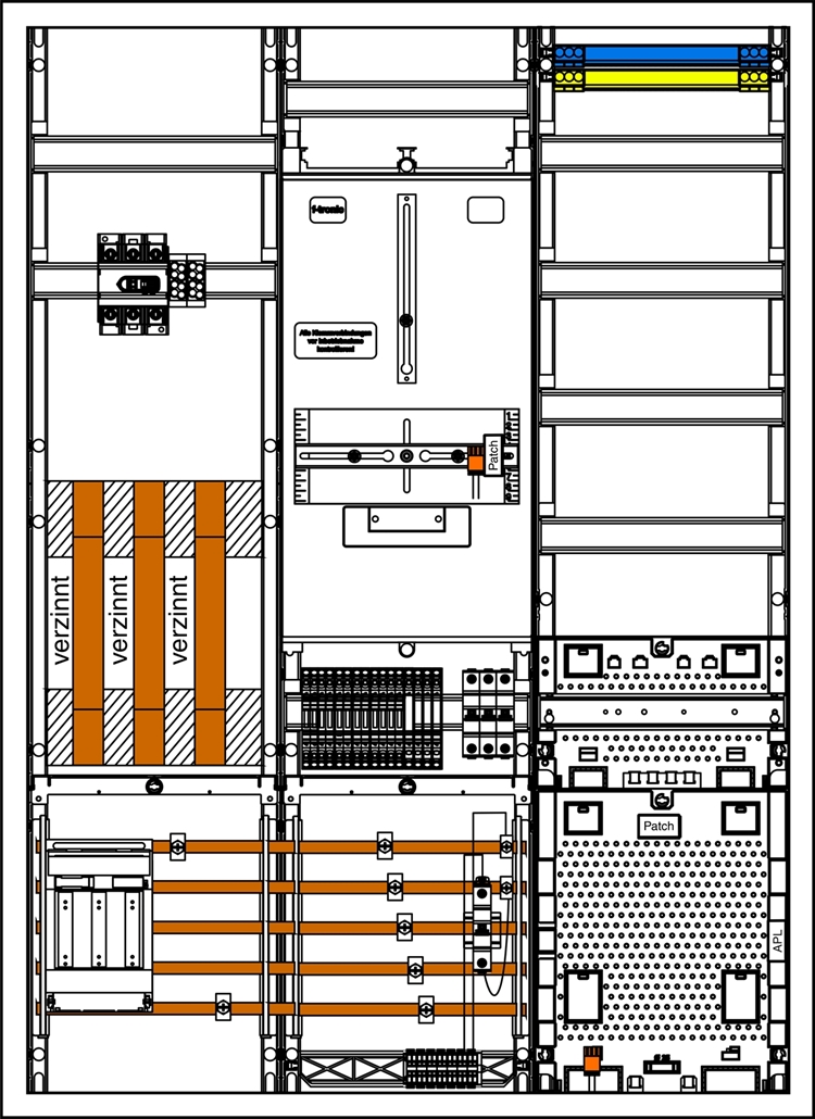 1St. F-Tronic 3HZ731APZRFZW100BY Wandlerschrank 3.HZ 100A, 3HZ731APZRFZW100BY,NH-Trenner, Wandlertrennklemme Bayernwerk 7198052