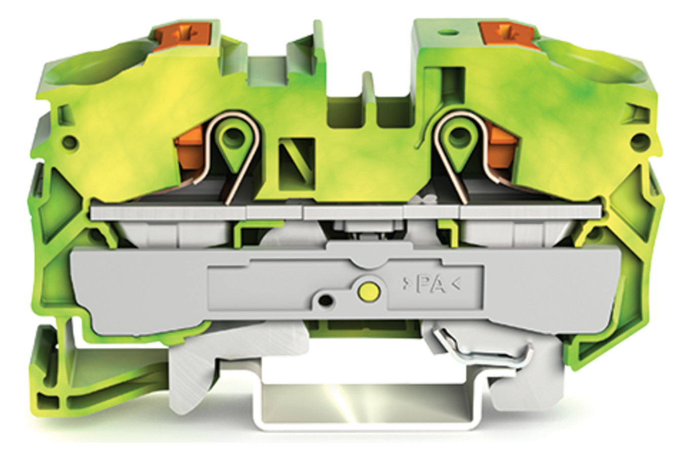 100St. Wago 2216-1207 2-Leiter-Schutzleiterklemme mit Drücker