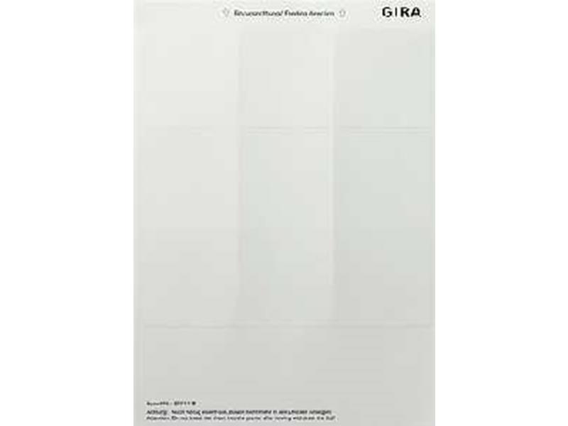 1St. Gira 2871112 Beschriftungsbögen 69 x 67 mm Zubehör Reinweiß