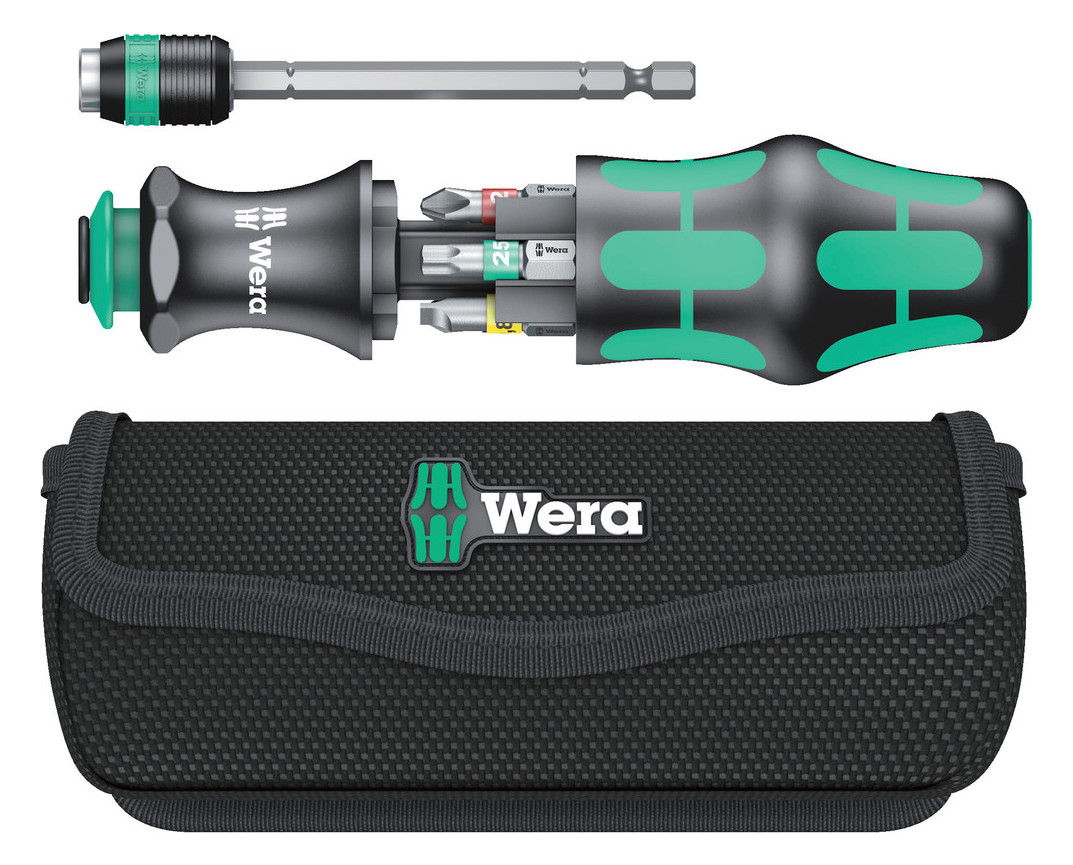 1St. Wera 05051016001 Kraftform Kompakt 20 mit WerkzeugFinder Take it easy Bits PH 1 / 2, PZ 1 / 2, TX 25, Schlitz 0,8 x