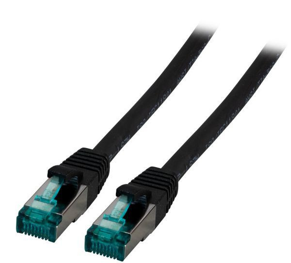 1St. EFB RJ45 Patchkabel S/FTP MK6001.7,5B Cat.6A LSZH 7,5m schwarz