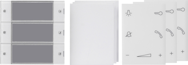 1St. Gira 850400 Wippenset 3f Wohnungsstation System 55 Klar