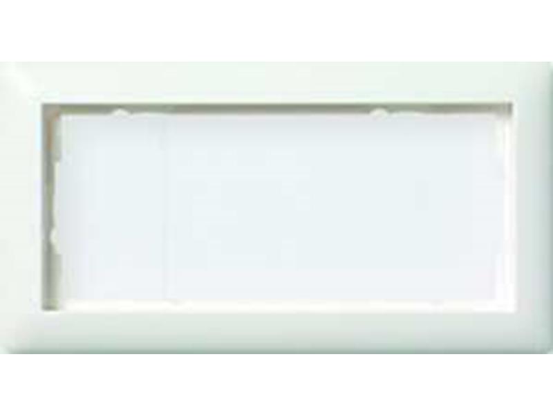 1St. Gira 100204 Abdeckrahmen 2fach ohne Mittelsteg Standard 55 Reinweiß matt