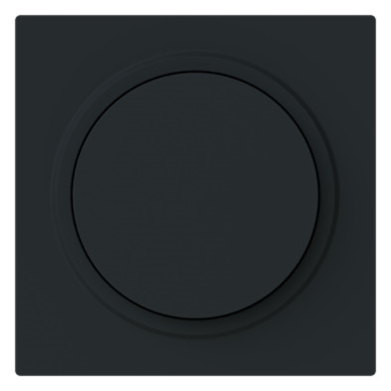 1St. Busch-Jaeger 6540-45M-102 Zentralscheibe für Dimmer Drehknopf mit Glimmlampe schwarz matt - Busch-art linear® schwarz matt 2CKA006599A3055