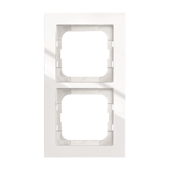 1St. Busch-Jaeger 1722-284 2-fach Rahmen Busch-axcent studioweiß