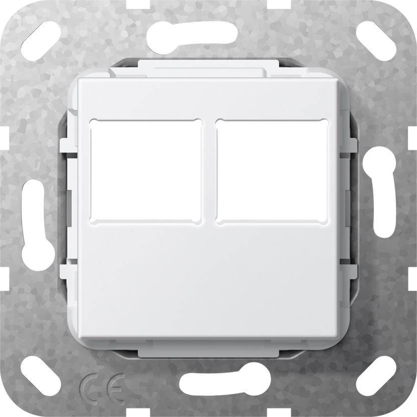 1St. Gira 562903 MJ 2fach LexCom-Buchse Abde. Reinweiß