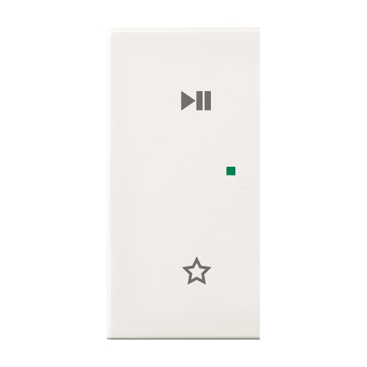 1St. Busch-Jaeger 6237-21-914 Wippe, 2-fach links, mit Symbol Play/Pause Busch-free@home alpinweiß