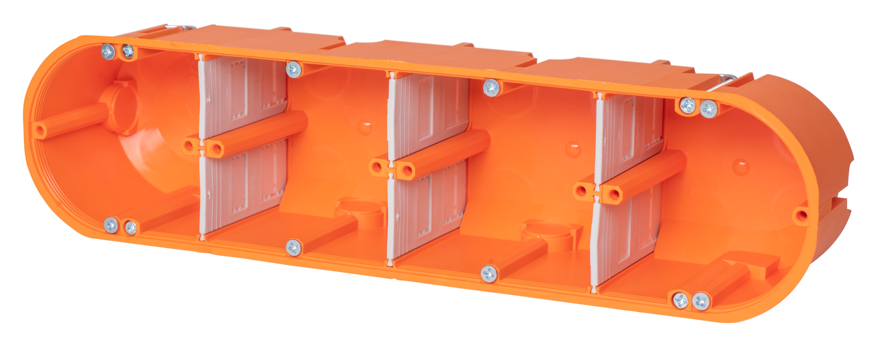 5St. F-Tronic HW40 HW Gerätedose massiv 4-fach, 4x Ø 68mm, t=60mm 7350064