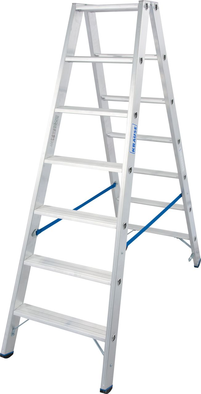 1St. Krause 124753 STABILO Stufen-DoppelLeiter 2x7 Stufen,I