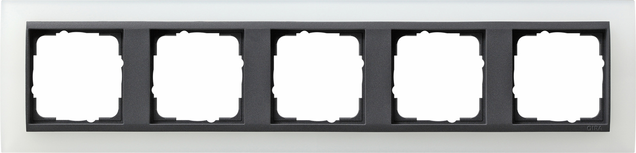 1St. Gira 021524 Rahmen 5fach Zwischenr. AN Event Opak Weiß