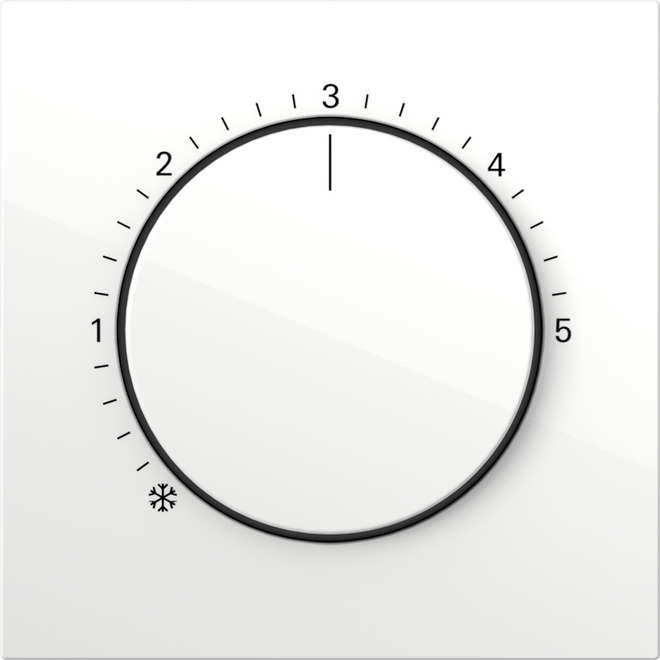 1St. Gira 2706112 Abdeckung für Raumtemperaturregler, Reinweiß glänzend