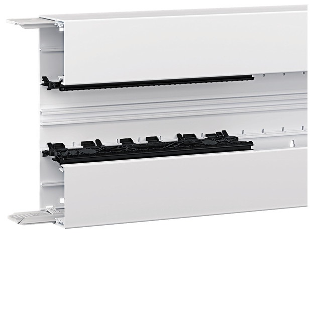 2m Hager BRN6521019016 Brüstungskanal-Unterteil Profil Geräteeinbau BRN 65x210mm aus PVC in vw