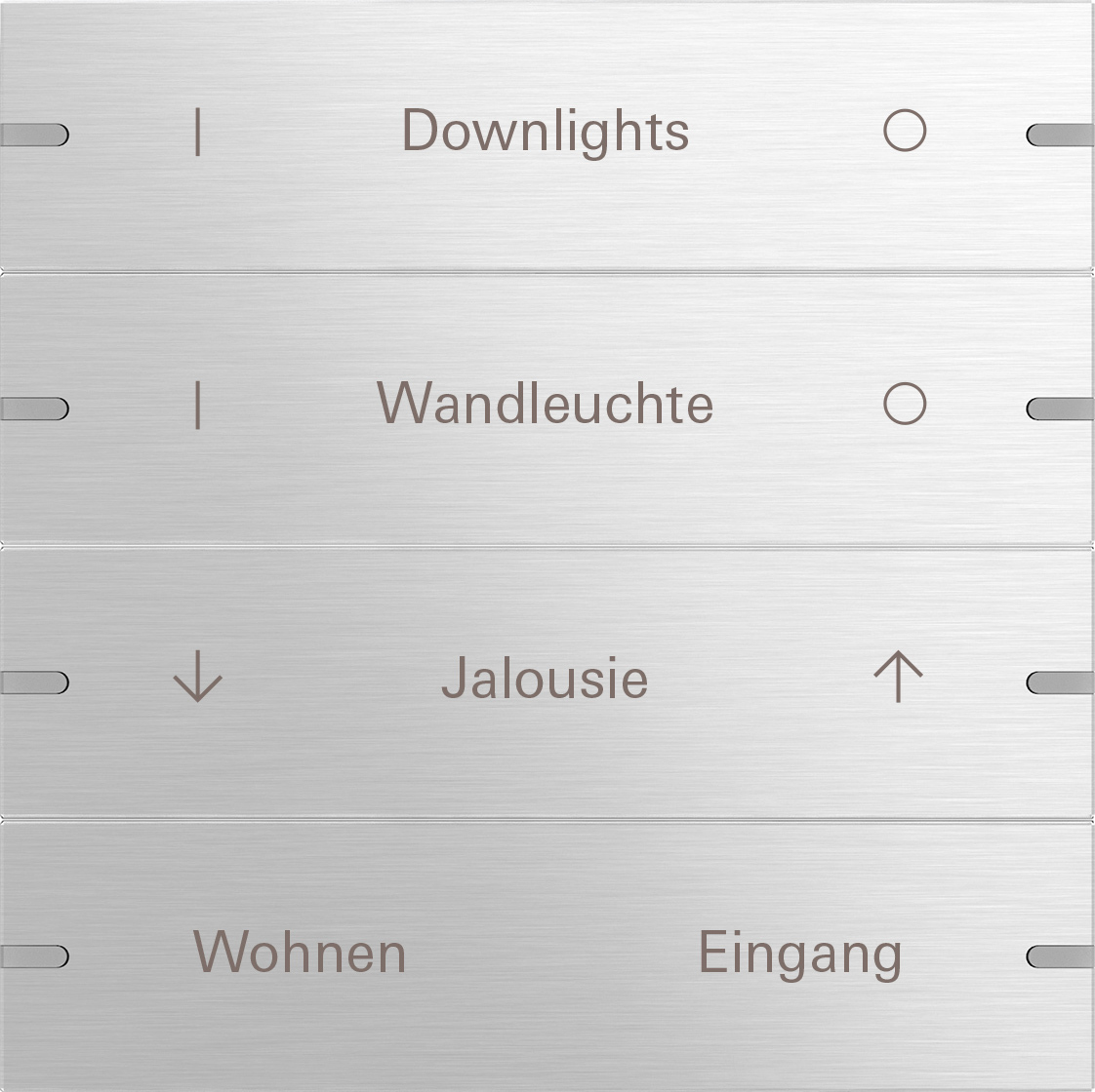 1St. Gira 503417 Wippenset 4f indiv. Tastsens.4 TS4 Aluminium