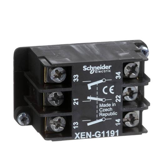 1St. Schneider Electric XENG1191 Hilfsschalter ohne Sprungfunktion, 1Ö+2S, Fronteinbau