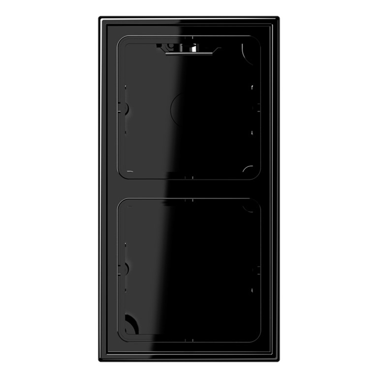 1St. Jung LS582ASW Aufputz-Kappe 2fach integrierte flammwidrige Bodenplatte angeformter Rahmen LS 582 A SW