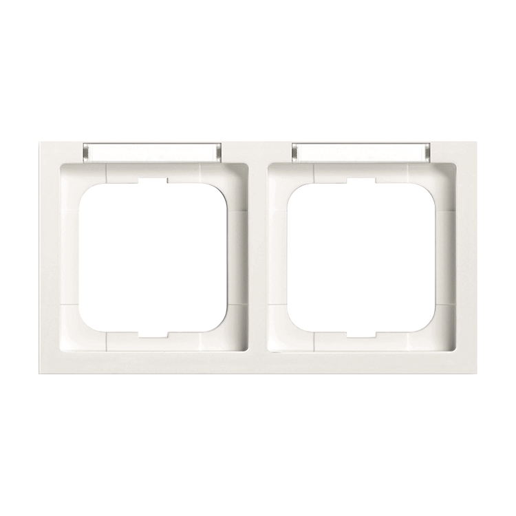 1St. Busch-Jaeger 1732-184 NSK future mit Beschriftungsfeld, 2-fach Rahmen future studioweiß