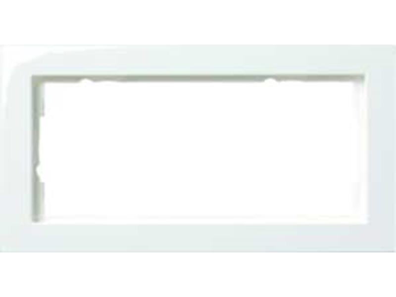 1St. Gira 100229 Abdeckrahmen 2fach ohne Mittelsteg Gira E2 Reinweiß glänzend