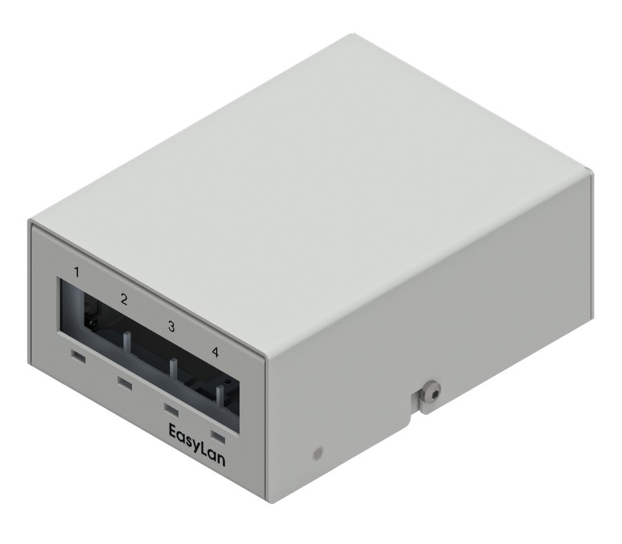 1St. Easylan EL preLink / fixLink Unterbaupanel/Consolidation Point 4 Port