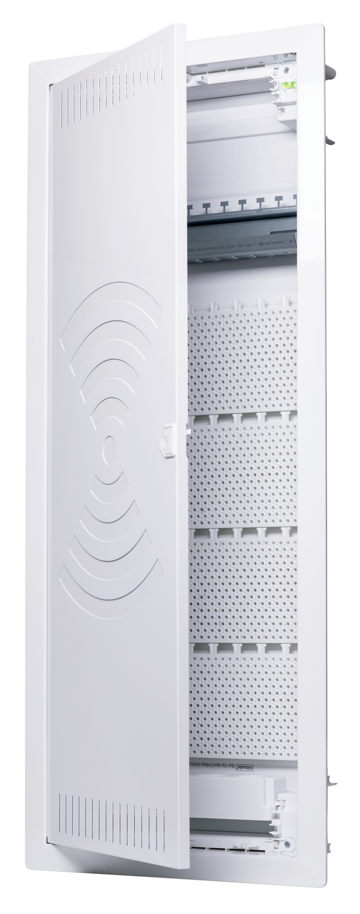 1St. F-Tronic JUMBO60KW HW/UP Kommunikationsvert. 5r., Jumbo60KW, mit W-LAN Tür, Patchfeld, Steckdose 3-fach 7250066