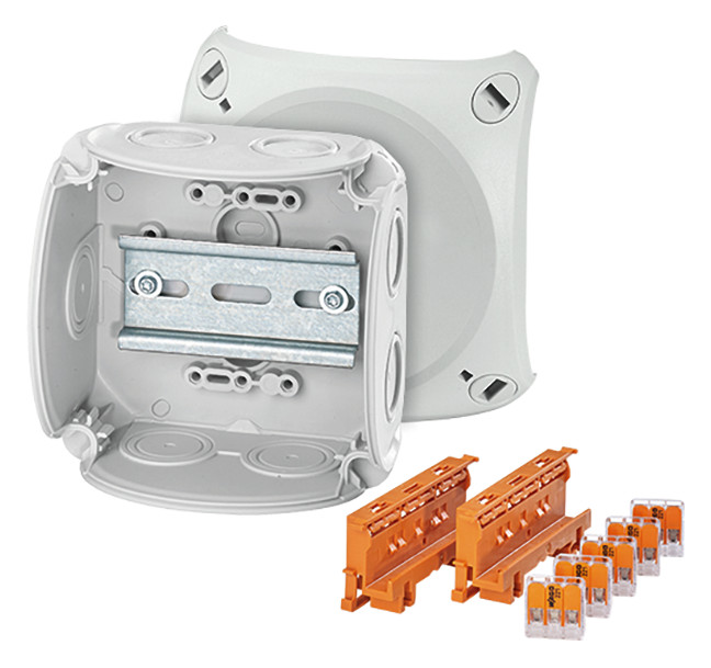 1St. Hensel DK 0404 W Kabelabzweigkasten 1,5-4 qmm 3phasig, 5x 3-Leiter Verbindungsklemmen 62000232 DK0404W