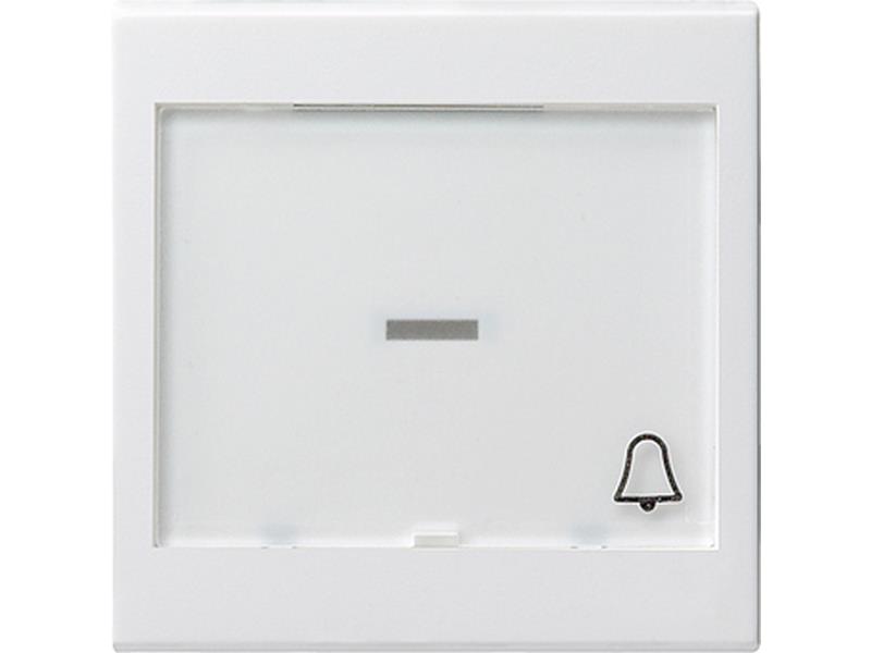 1St. Gira 067903 Wippe mit Beschriftungsfeld groß Symbol Klingel System 55 Reinweiß glänzend