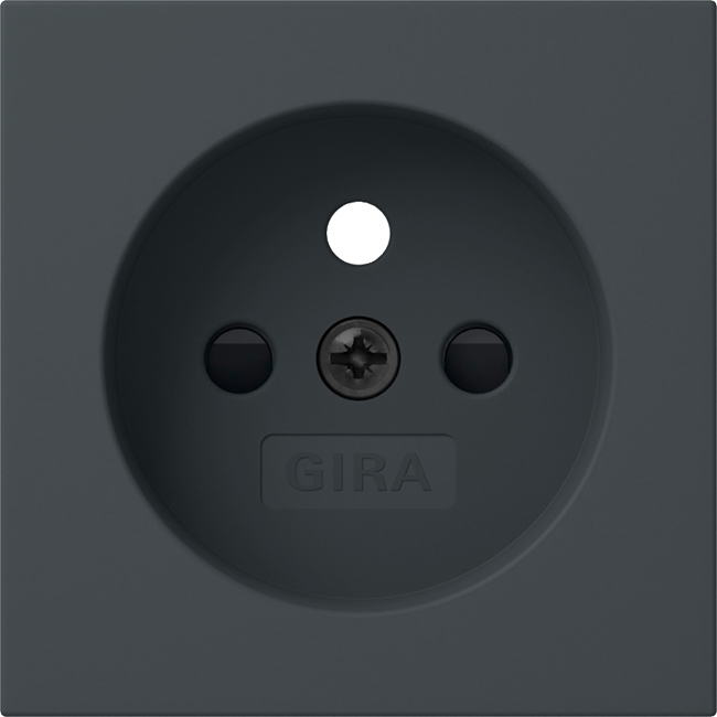 1St. Gira 494528 Abdeckung für Steckdose mit Erdungsstift 16A 250V und Shutter, Anthrazit...