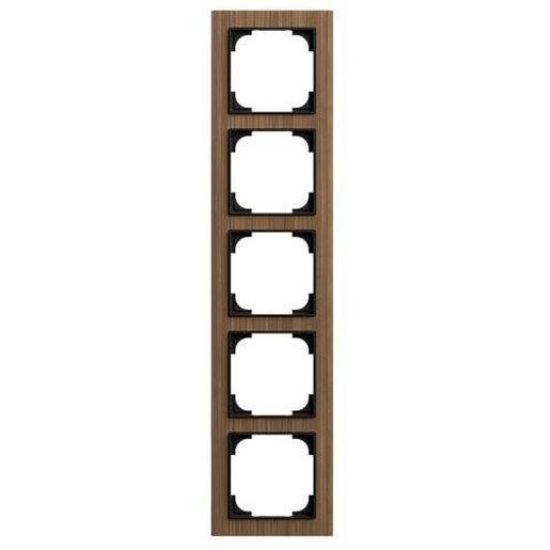 1St. Busch-Jaeger 1725-4086 Rahmen 5-fach Holz Walnuss