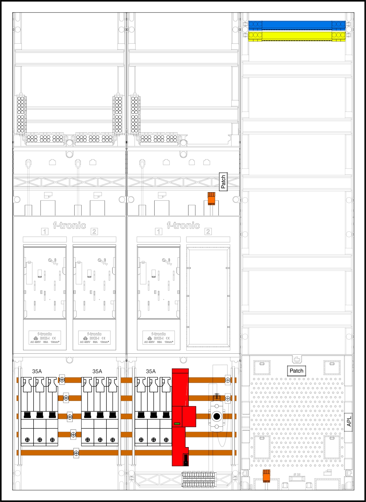 1St. F-Tronic EHZ733APZ35D01ÜS EHZ733APZ35D01ÜS, 3 ZP, DS, 1R, 1 VAPZ inkl. APL, SLS 35A, ÜSS, SPVGD01, 2 PPV, 1 PL150 7195809