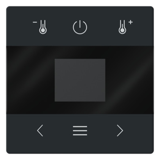 1St. Busch-Jaeger 1794 MDRT-885 Zentralscheibe für Raumtemperaturregler mit Display Bluetooth schwarz matt 2CKA006430A0424