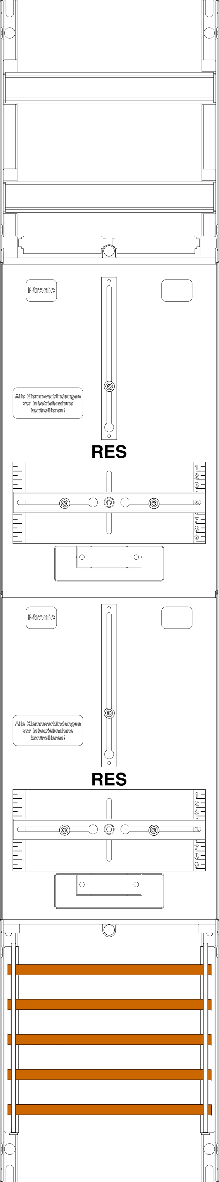 1St. F-Tronic R16LUX Reservefeld R16LUX, 1-feldrig, H=1350mm, 2 Res. 3.HZ 7145151